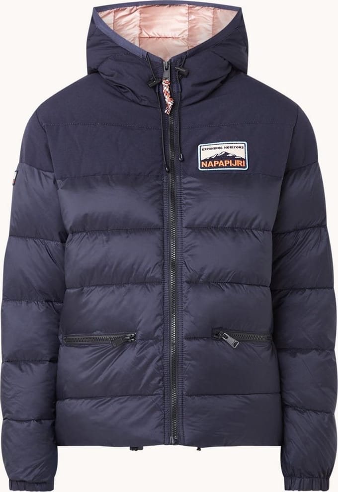 Napapijri Ater gewatteerde jas met capuchon - Blauw - Maat M