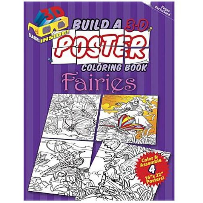 Build A 3-D Poster Coloring Book - Fairies - Jan Sovak