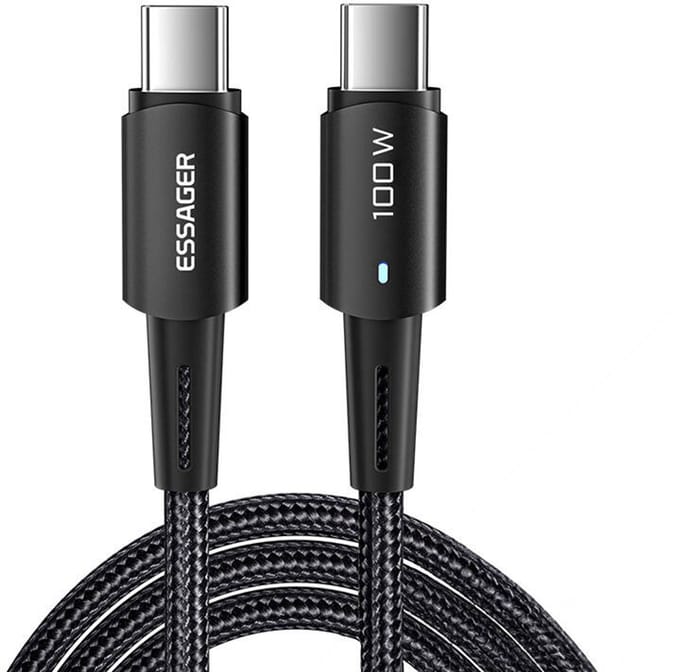 Essager Usb-C Naar Usb-C Kabel 100W 1M Voor Telefoons Laptop Snel