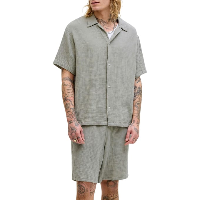Jack & Jones Tucket Cloth Overhemd en Short Set Heren - Maat S