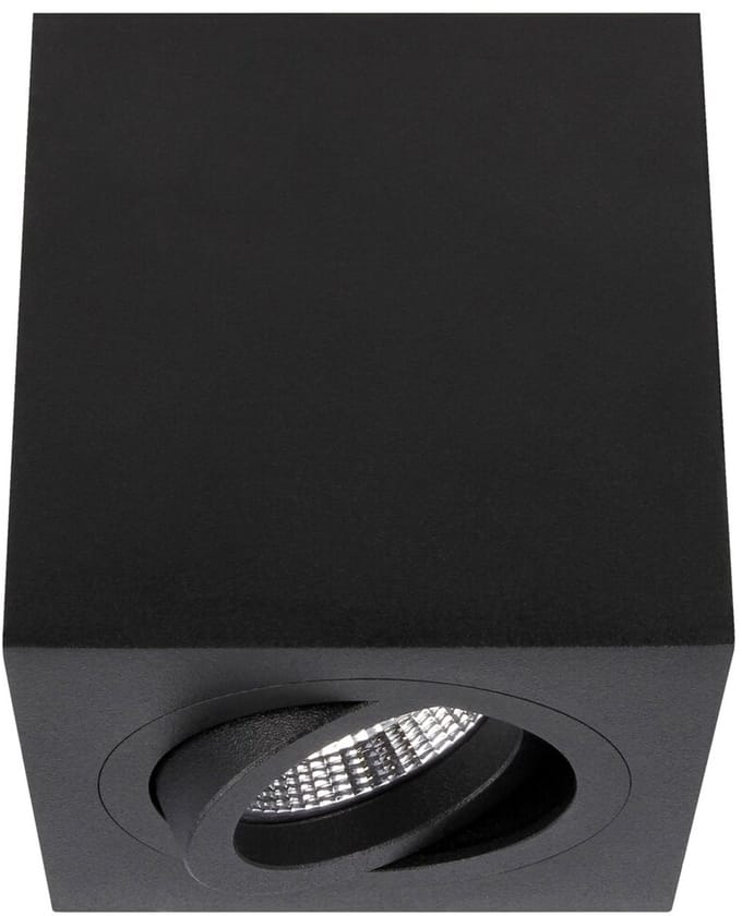 Yphix Palermo Opbouwspot - Vierkant - 1 Lichtpunt - Kantelbaar - 90x90mm - Zwart