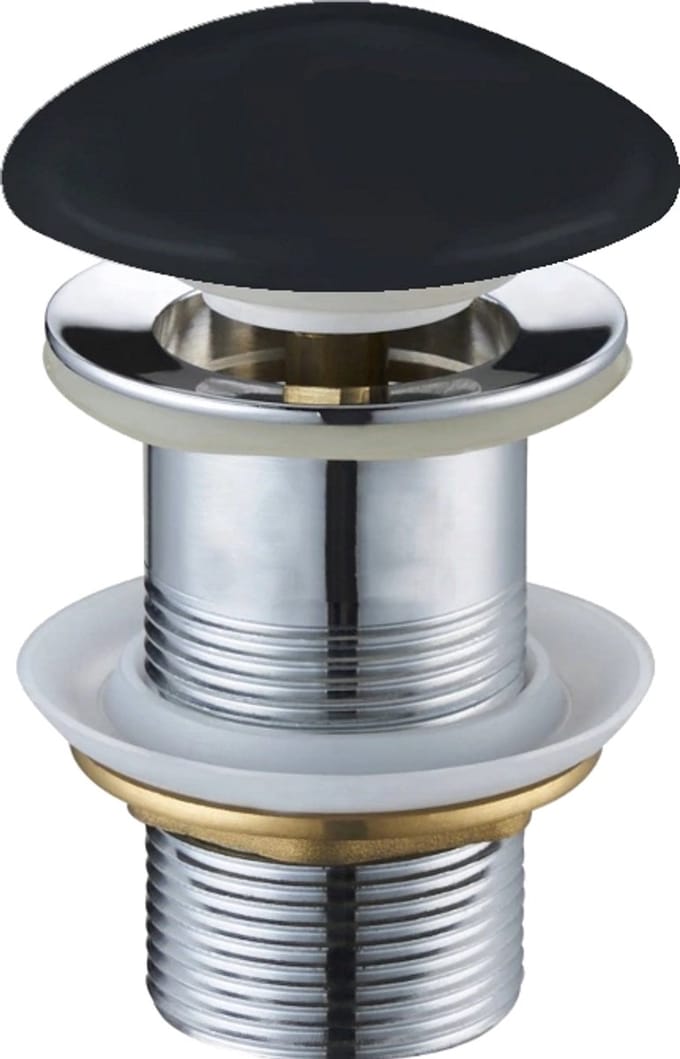Mexen klik-klak plug rond, zwart keramisch mat - 79910-85