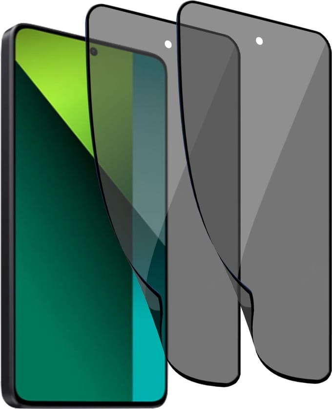 2x Geschikt voor Xiaomi Redmi Note 13 Pro / POCO M6 Pro - Privacy Screenprotector - Beschermglas Folie - Privé GuardCover