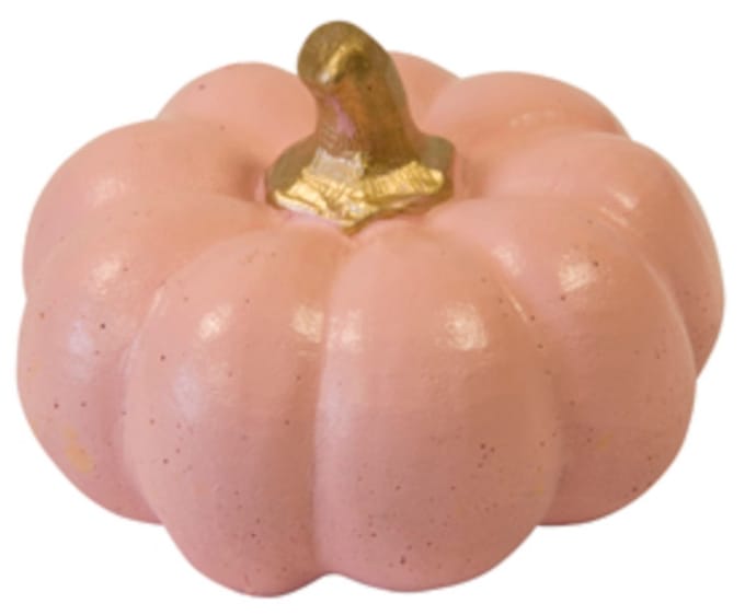 HOBI - Roze en gouden hars pompoen 6,5 cm voor Halloween
