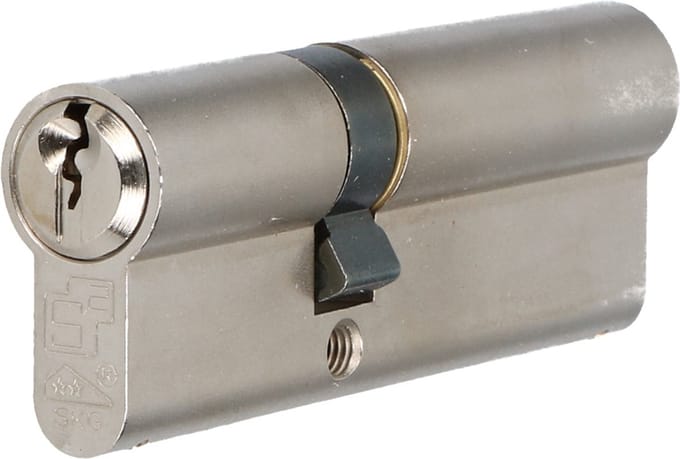 S2 veiligheidscilinder S6 45/70 SKG 2, dubbele profielcilinder (verschillend sluitend)