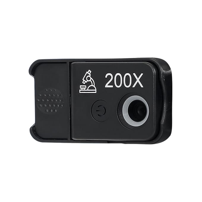 200X Mobiele Telefoon Microscoop Lens met LED/ UV Lichten Ingebouwd CPL Filter Telefoon Micro Lens met zwart