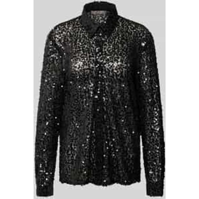 Regular fit blouse met pailletten