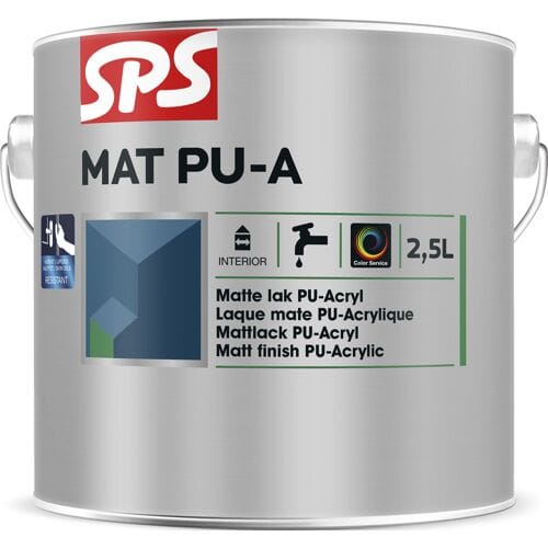 SPS Mat PU-A lak acryl 2,5L wit