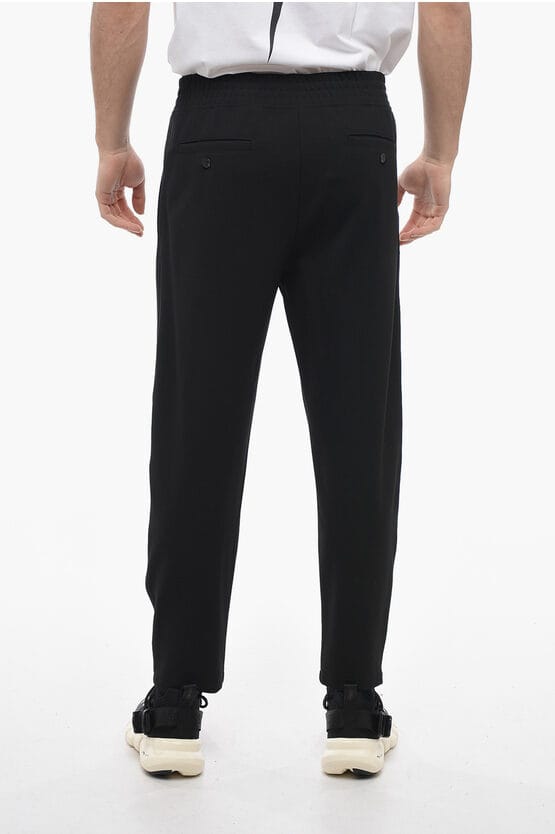 Contrasterende band REM + VARSITY joggingbroek in zwart