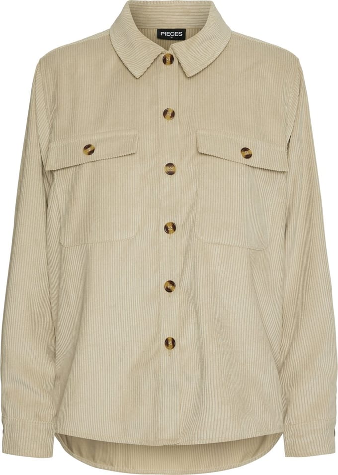 PIECES - PCEFFI LS CORDUROY SHIRT WVN NOOS BC - Dames - Blouses