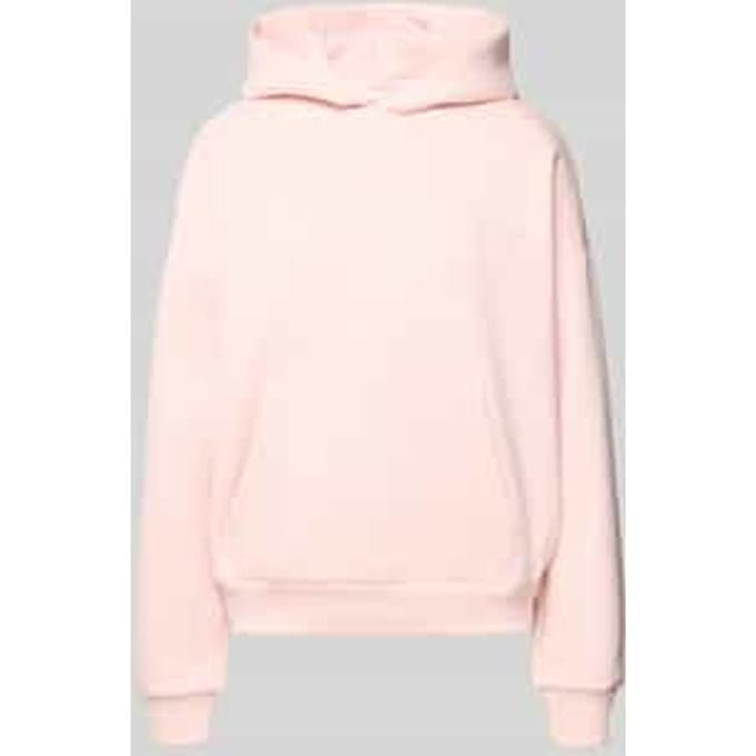 relaxed fit hoodie van katoenmix met labeldetail