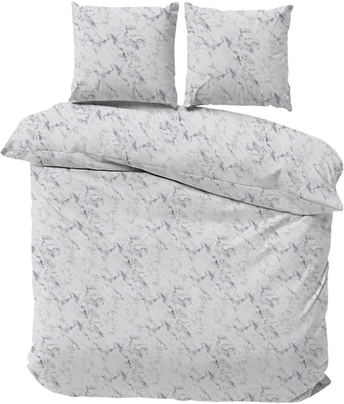 iSleep Dekbedovertrek Emma - Eenpersoons - 140x200/220 cm - Grijs