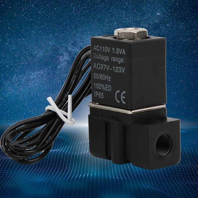 Snelle Reactie Plastic Elektrische Solenoïde Klep 110V 2 Posities 2 Wegen Lucht Water Olie