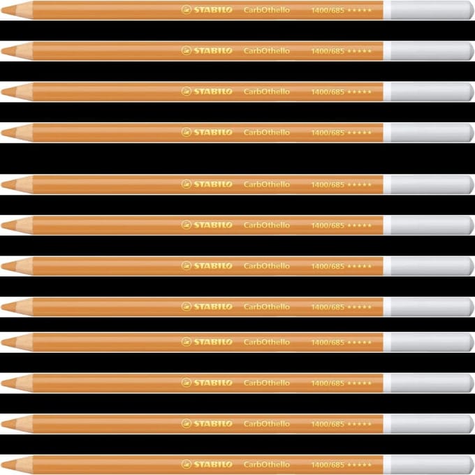 Kleurpotloden STABILO CarbOthello kalkpastel sienna | 12 stuks