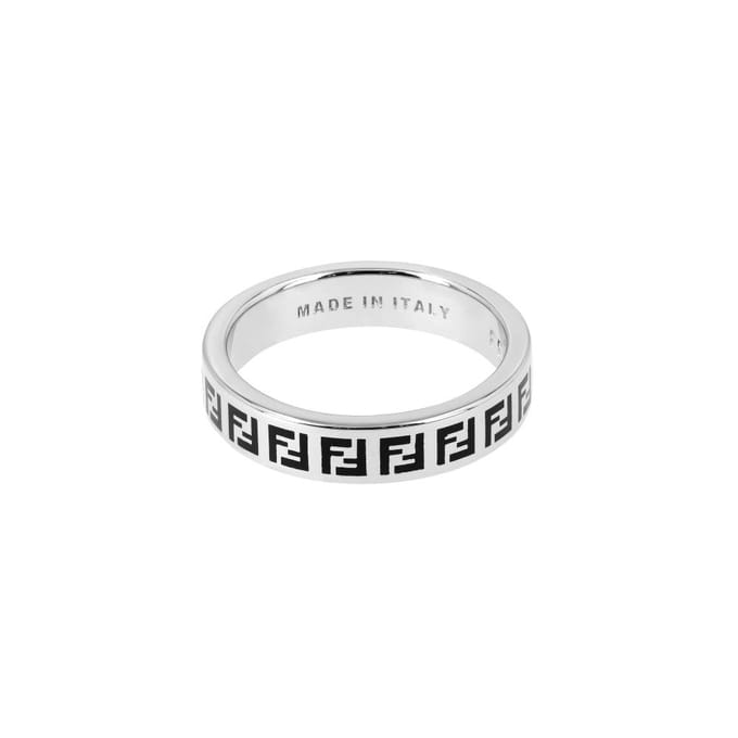 Fendi Dames S Forever Ff Logo Ring 7ak016 B09 F0vd1 7AK016 B09 F0VD1 (S) white