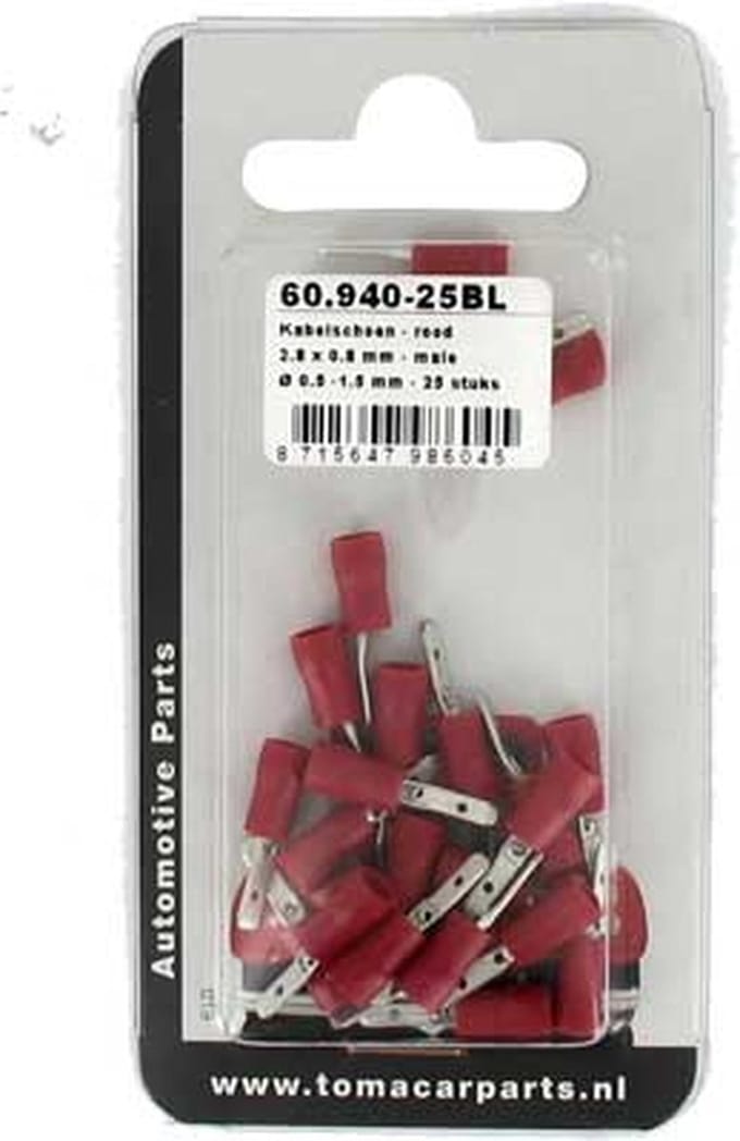 Kabelschoen 2.8x0.8 mm 25 stuks blister