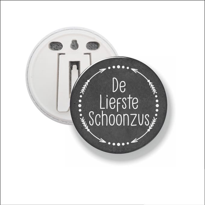 Button Met Clip 58 MM - De Liefste Schoonzus