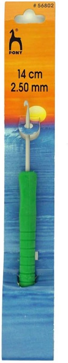 Pony - easy grip / soft grip haaknaalden - 1 stuks met haaknaald dikte 2,5mm