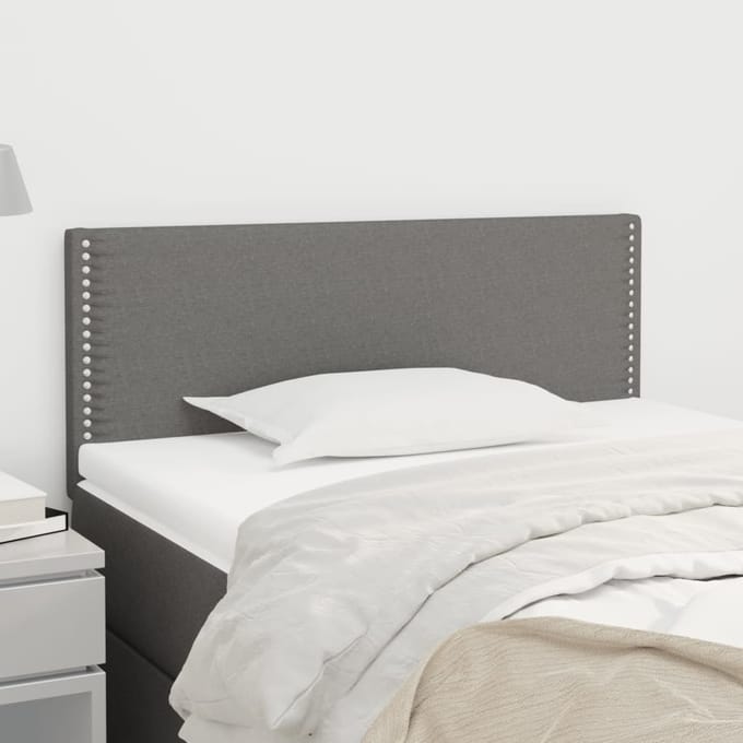 vidaXL - Hoofdbord - 100x5x78/88 - cm - stof - donkergrijs