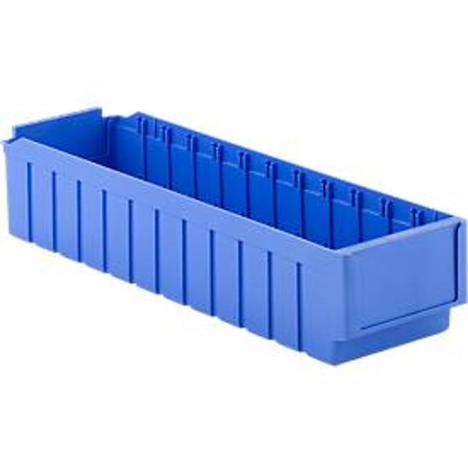 Stellingbak RK 621 - polystyreen - L 590 x B 162 x H 115 mm -12 vakken - blauw