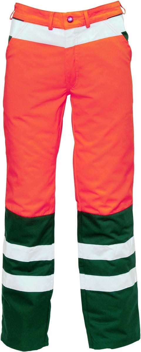 HaVeP 8410.N1 Werkbroek Oranje/FlessengroenNL:62 BE:56