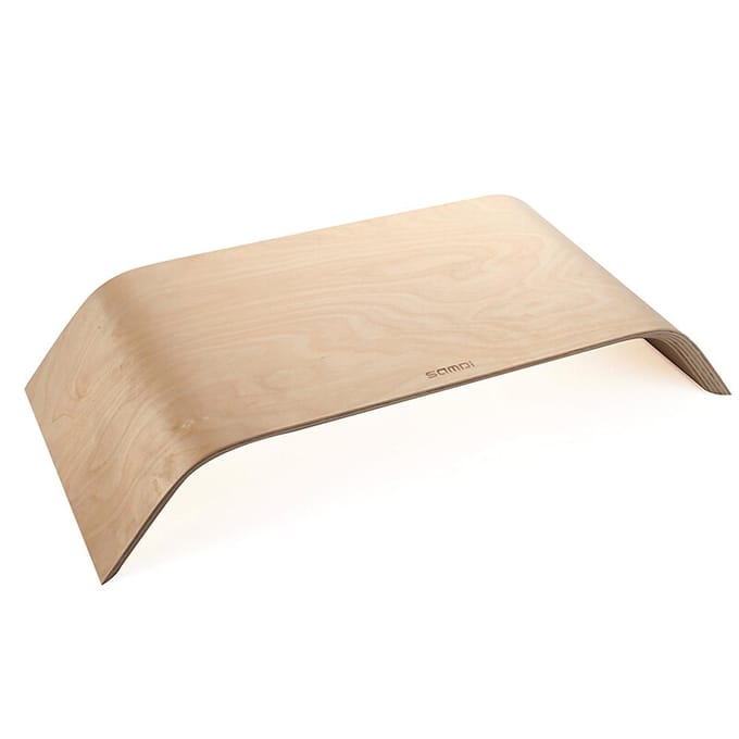 SAMDI Houten standaard Allinone Machine Monitor Laptophouder Sterk draagvermogen Stabiele houten beugel Vervanging voor iMac beige