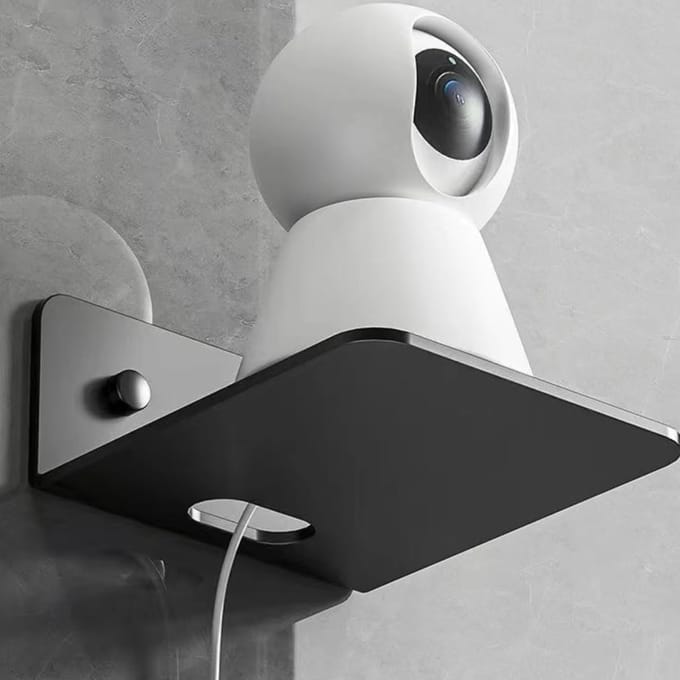 Universele Wand- en Plafondhouder voor Camera's, Router en Elektronica - Wit Metaal
