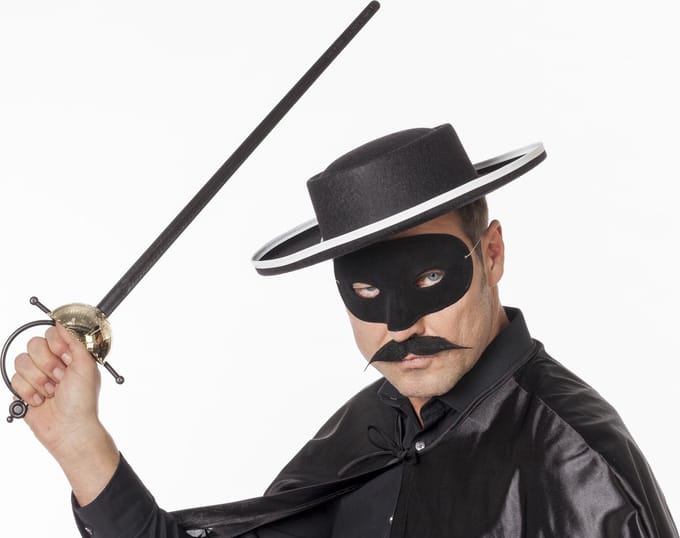 Oogmasker domino zwart