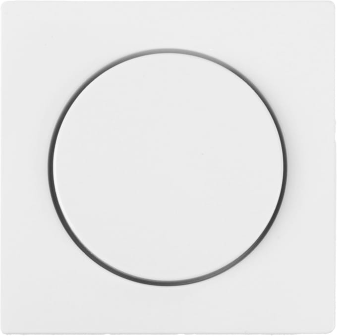 Merten System M centraalplaat - inbouw - met knop - tbv dimmer - polarwit