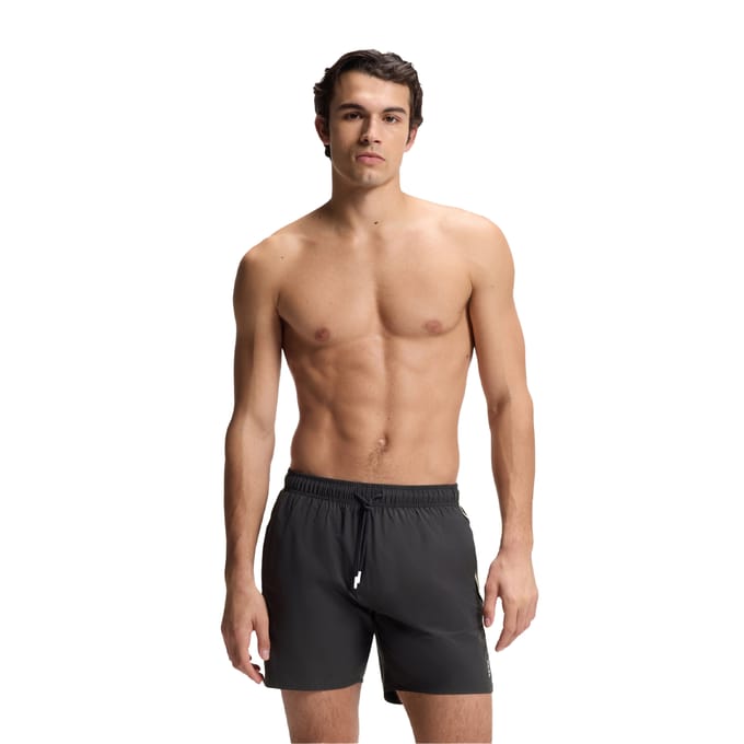 Boss Heren Iconic Zijstreep Zwemshort (Donkergrijs)