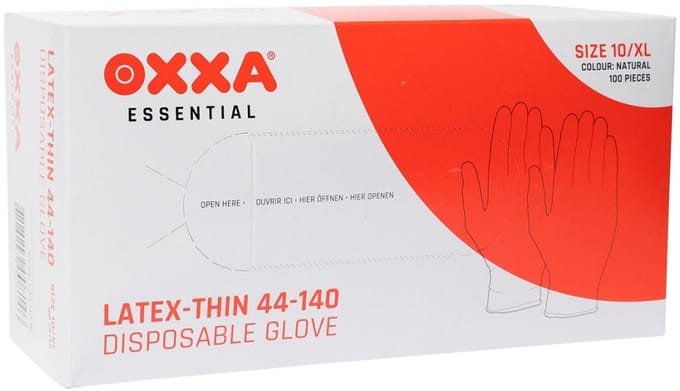 Latex wegwerp handschoenen - Gepoederd - MSAFE - maat M - 100 stuks - 4140