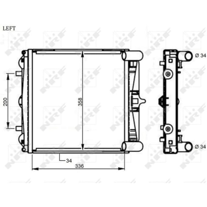 Radiator, motorkoeling NRF 59130