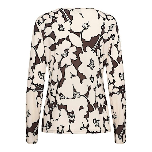 &Co Woman &co women top vigo big flower chocolate multi