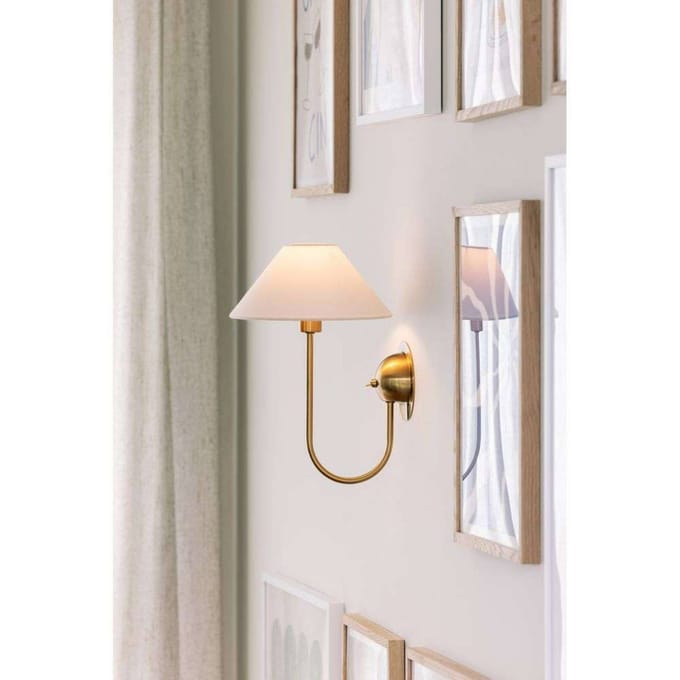 Globen Lighting wandlamp IRIS, crème, hoogte 32 cm