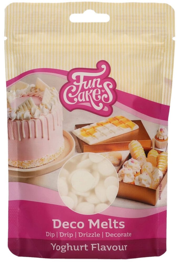 FunCakes Deco Melts Yoghurt Smaak - 250g - Smeltsnoep - Cupcake Decoratie - Lollies - Snoepjes