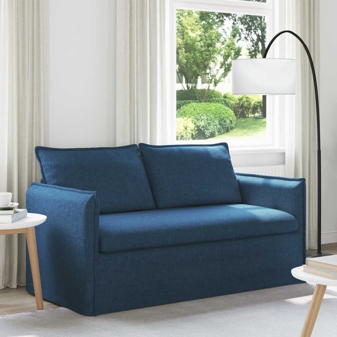 vidaXL - Bank - Blauw - 156 - x - 82 - x - 85 - cm - Stof