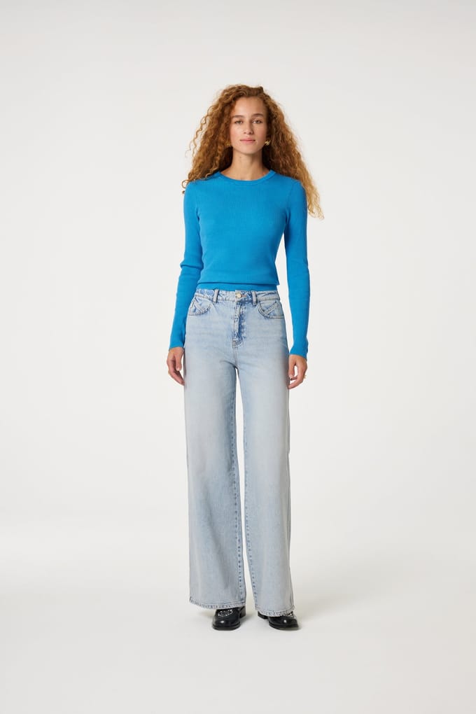 Fabienne Chapot Gillian Pullover Blue Lily Maat: XL | Longsleeves Outlet | Dames | Blauw