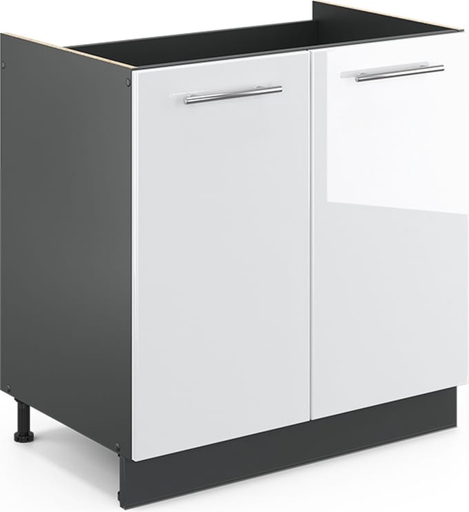 Vicco Fame-Line Wastafelkast – 80 cm, WB Eik Wit Hoogglans