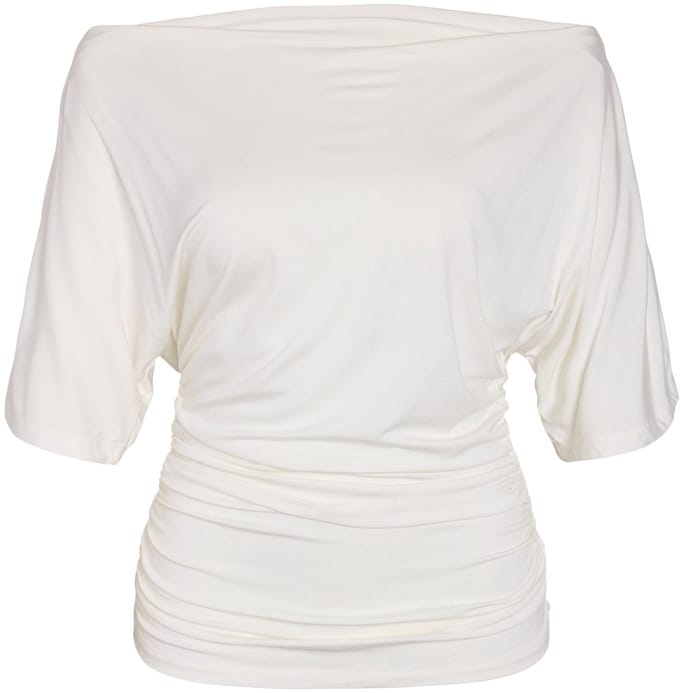 T-shirt met carmenhals model 'JUNE'