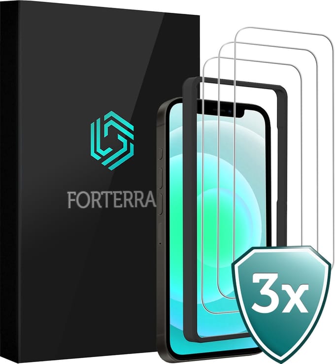 Screenprotector 3 Stuks - Geschikt voor Apple iPhone 12 Pro Max - Met Installatie Frame - Beschermglas - Gehard Glas - Tempered Glass - Screen Protector