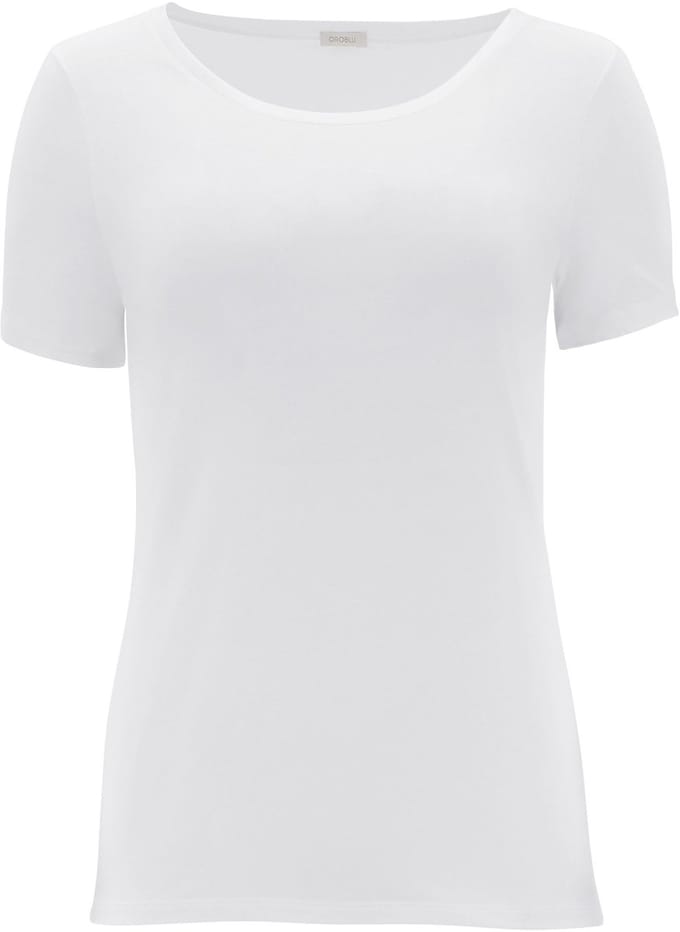 Oroblu Perfect Line Cotton - T-Shirt Short Sleeve - Kleur Wit - Maat S