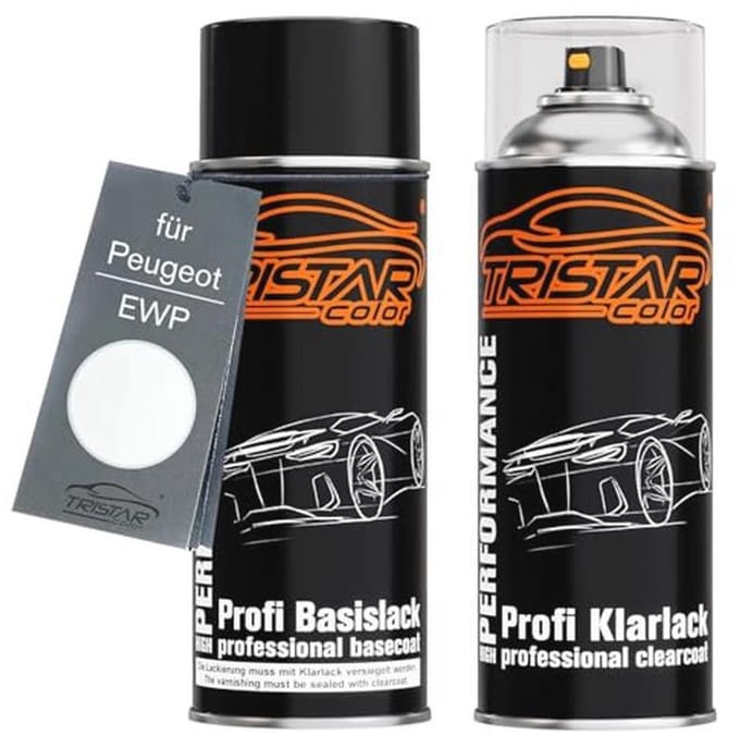 Autolak Spuitbus Set voor Peugeot EWP Bianca White/Blanco Banquise - 400ml
