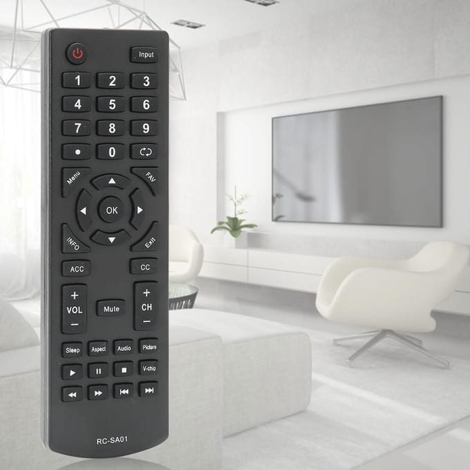 Télécommande Durable de Remplacement Télécommande Convient pour Téléviseur LED SEIKI RC-SA01 black