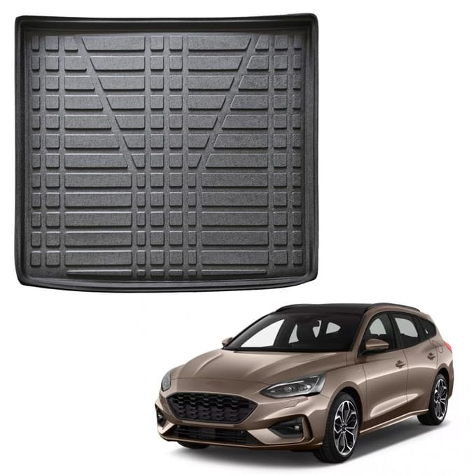 Bac de coffre sur mesure - SCOUTT - Ford Focus (Break) depuis 2018 - Noir - Antidérapant - Bord haut