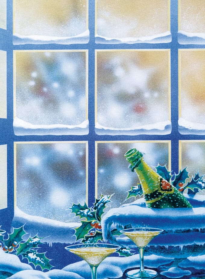 Decadry Themapapier Xmas Champagne  A4