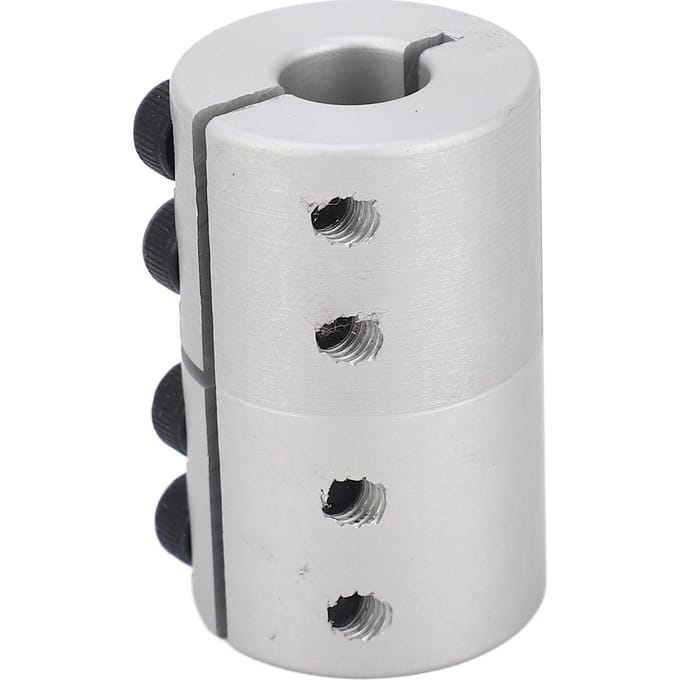 Accouplement Rigide Acier Inoxydable Connecteur d'Accouplement d'Arbre D25L40 Accouplement d'Amortissement de Moteur pour Moteurs Pas à Pas Servomoteurs white