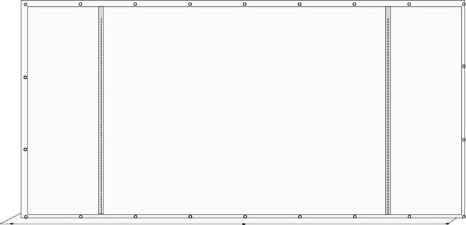 Partytent eindwand PE - 5 meter
