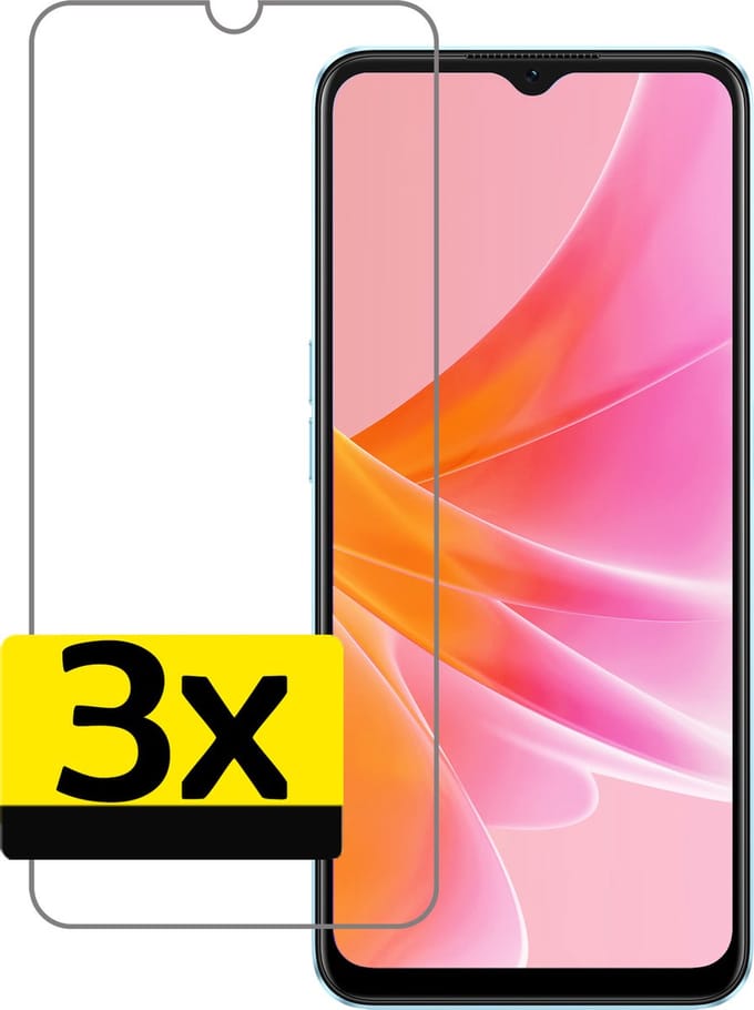 Screenprotector - Geschikt voor OPPO A57 - 3 Stuks - Extra Sterk - Beschermglas - Gehard Glas - Tempered Glass - Screen Protector