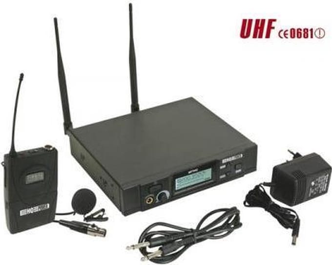 PLL 8-KANAALS UHF TRUE DIVERSITY MICROFOONSYSTEEM - BODY-PACK ZENDER + DASSPELDMICROFOON (MICW42-2)