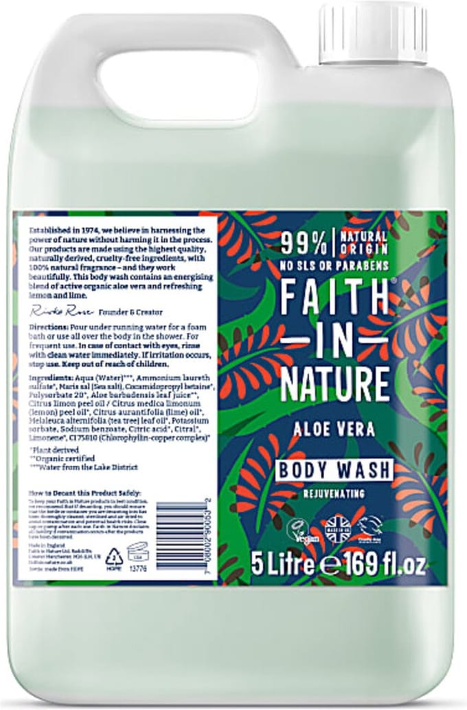 Faith in Nature Aloe Vera Bad-en Douchegel 5L